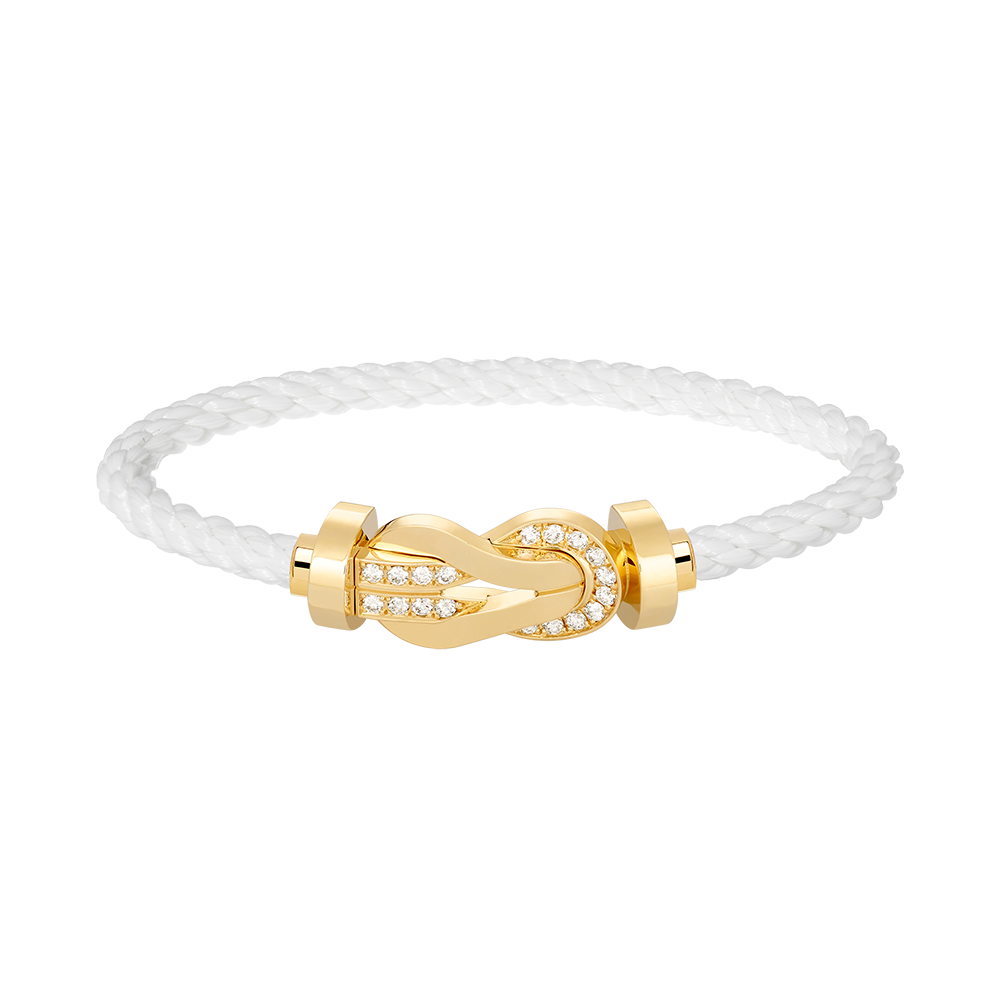 ¡®Loco¡¯CHANCE LARGE 8 FIGURE BUCKLE HALF DIAMOND BRACELET GOLD