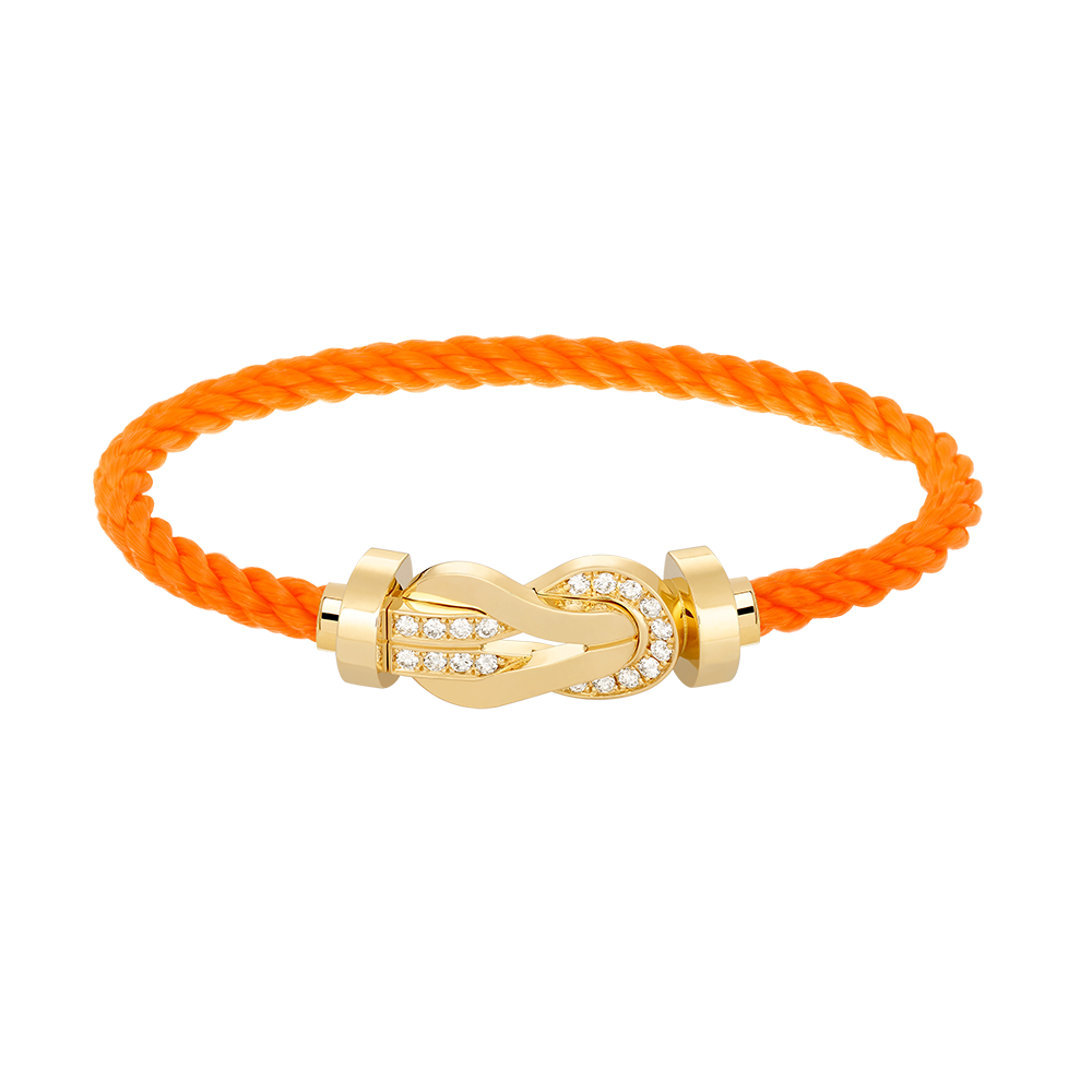 ¡®Loco¡¯CHANCE LARGE 8 FIGURE BUCKLE HALF DIAMOND BRACELET GOLD