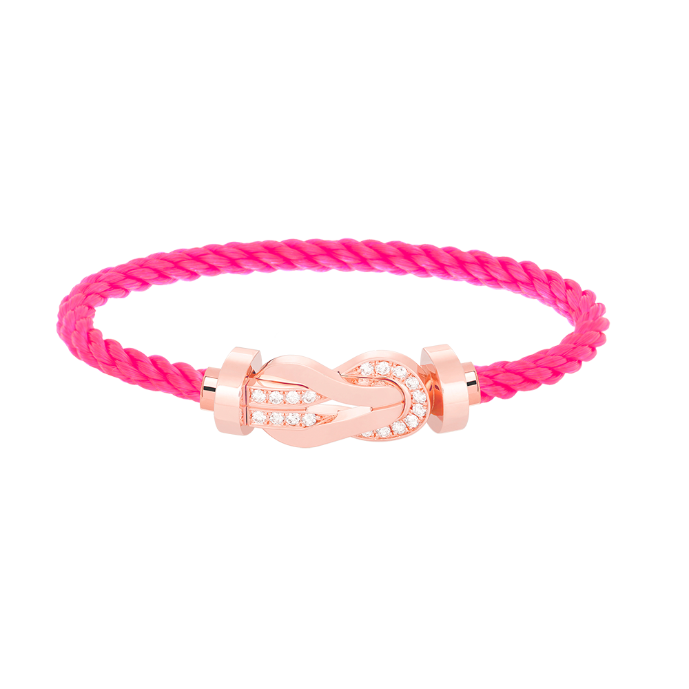 ¡®Loco¡¯CHANCE LARGE 8 FIGURE BUCKLE HALF DIAMOND BRACELET ROSE GOLD