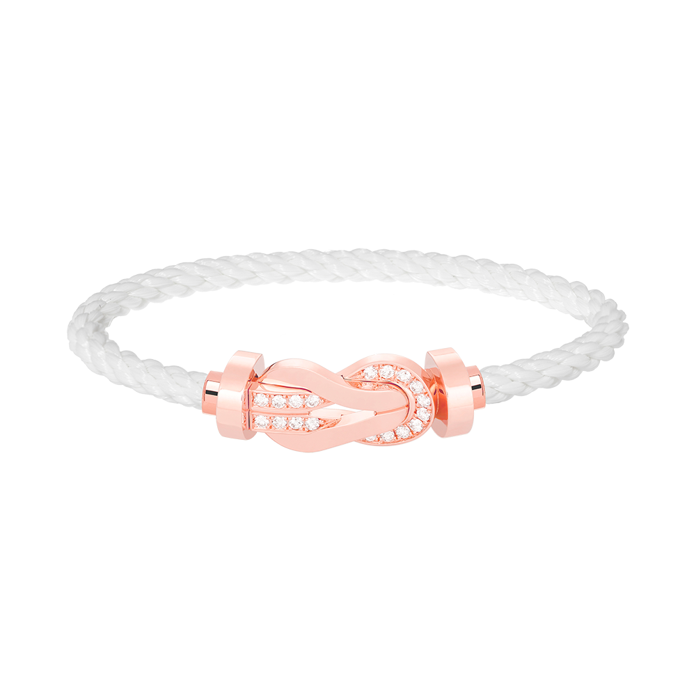 ¡®Loco¡¯CHANCE LARGE 8 FIGURE BUCKLE HALF DIAMOND BRACELET ROSE GOLD