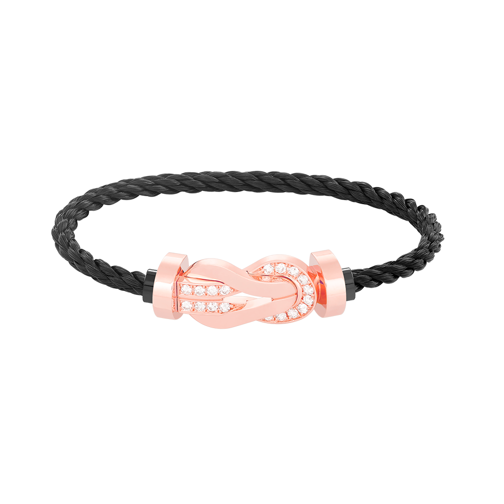 ¡®Loco¡¯CHANCE LARGE 8 FIGURE BUCKLE HALF DIAMOND BRACELET ROSE GOLD