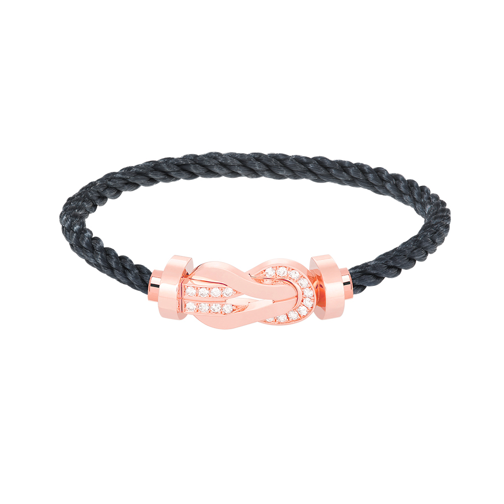 ¡®Loco¡¯CHANCE LARGE 8 FIGURE BUCKLE HALF DIAMOND BRACELET ROSE GOLD