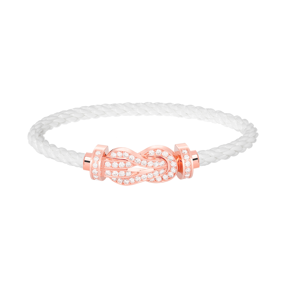 ¡®Loco¡¯CHANCE LARGE 8 FIGURE BUCKLE FULL DIAMOND BRACELET ROSE GOLD