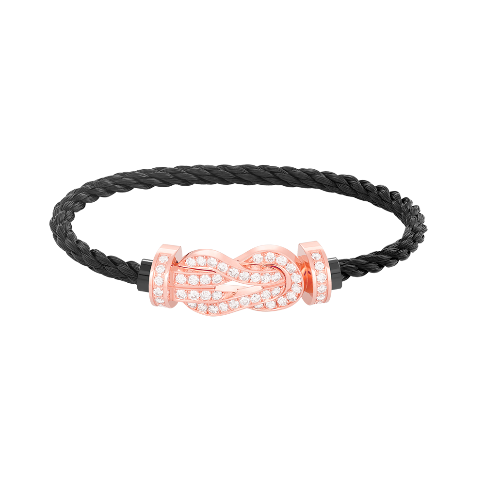¡®Loco¡¯CHANCE LARGE 8 FIGURE BUCKLE FULL DIAMOND BRACELET ROSE GOLD
