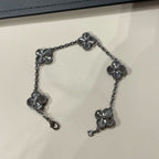 [Loco]New CLOVER 5 MOTIF BLACK BRACELET
