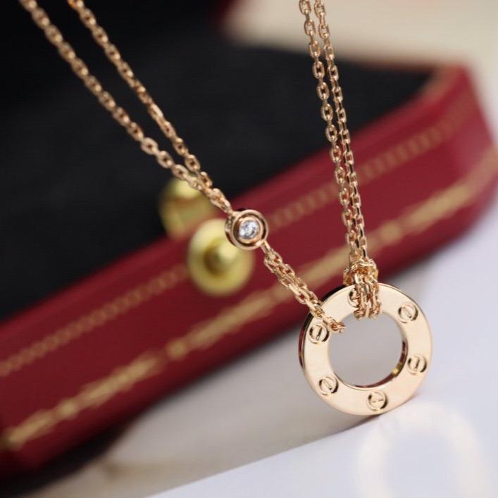 ¡®Loco¡¯LOVE NECKLACE ADJUSTABLE ROSE GOLD 2 DIAMOND