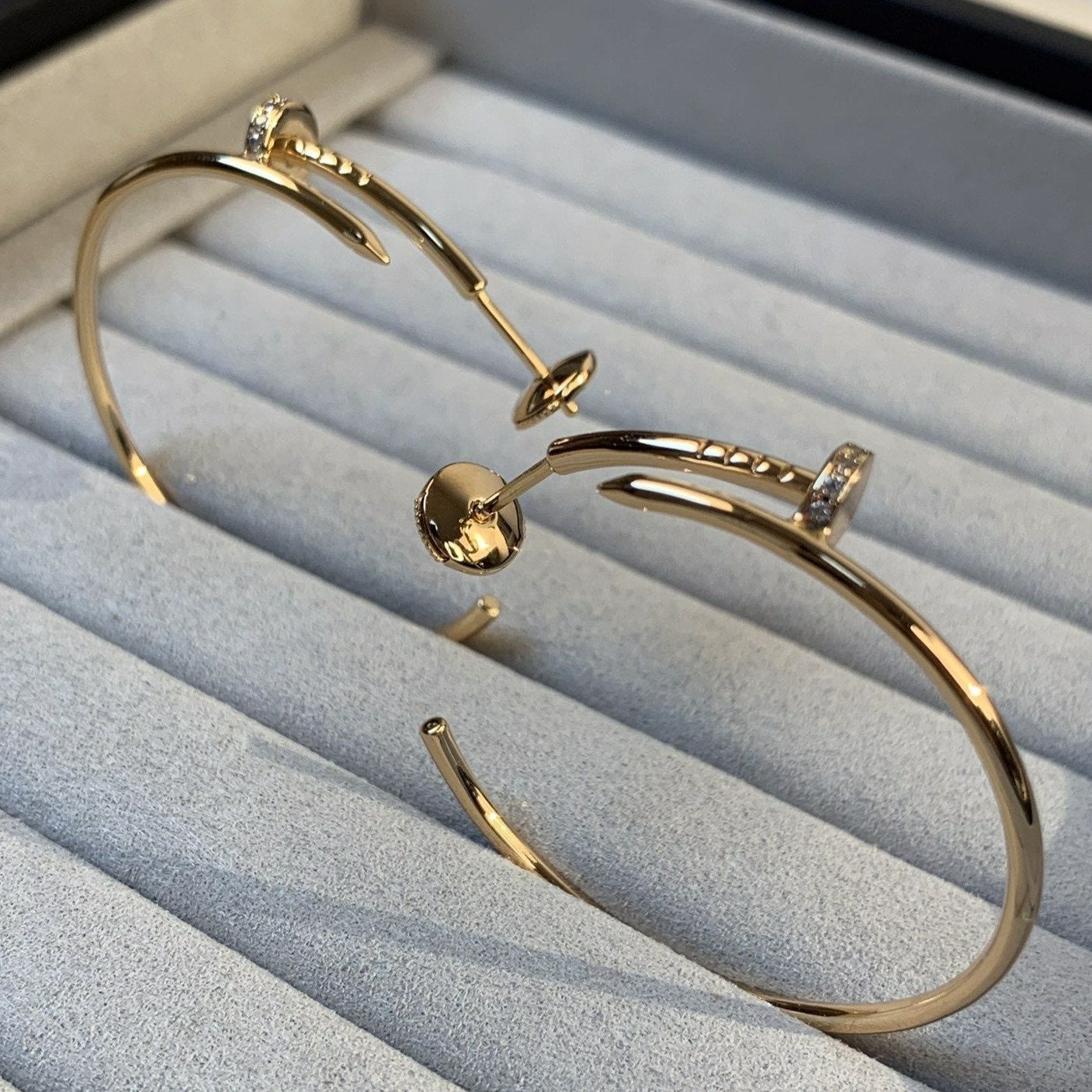 ¡®Loco¡¯JUSTE EARRINGS GOLD DIAMONDS 1.8MM
