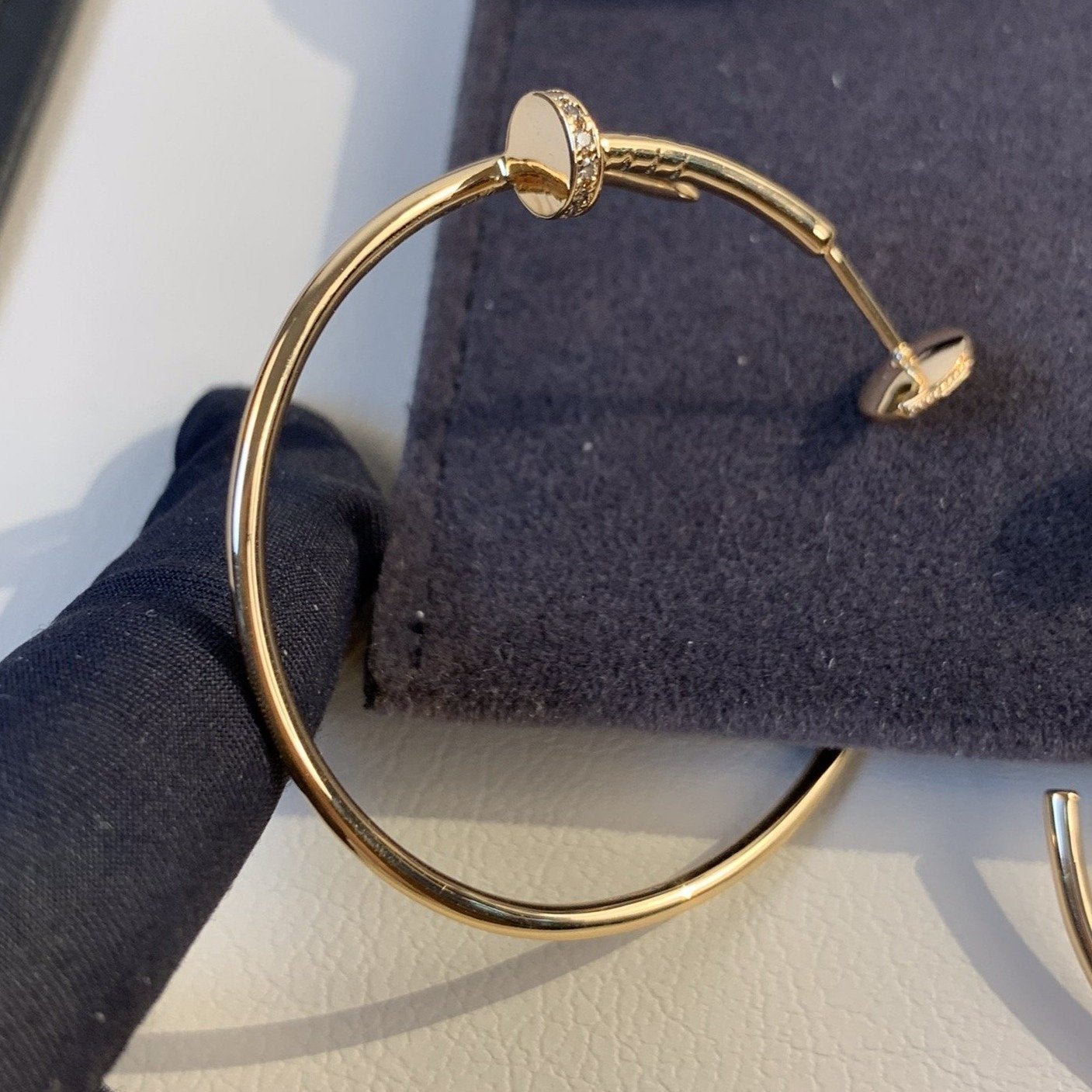 ¡®Loco¡¯JUSTE EARRINGS GOLD DIAMONDS 1.8MM