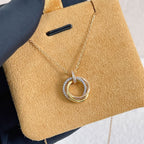 ¡®Loco¡¯TRINITY NECKLACE SILVER GOLD PINK GOLD DIAMONDS