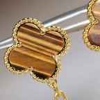 ¡®Loco¡¯CLOVER  2 MOTIF  TIGER EYE CARNELIAN EARRINGS