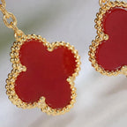 ¡®Loco¡¯CLOVER  2 MOTIF  TIGER EYE CARNELIAN EARRINGS