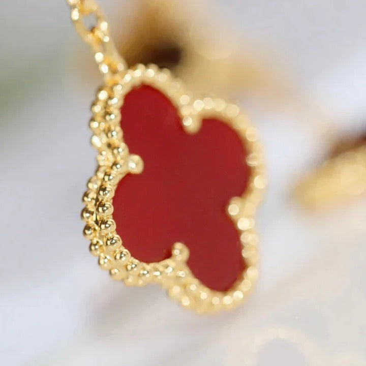 ¡®Loco¡¯CLOVER  2 MOTIF  TIGER EYE CARNELIAN EARRINGS