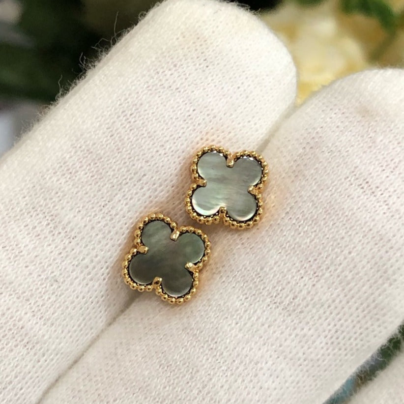 ¡®Loco¡¯CLOVER MINI GOLD EARRINGS