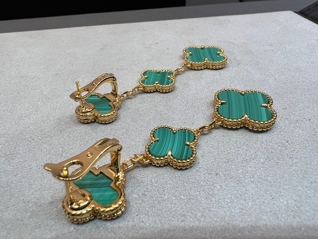 ¡®Loco¡¯CLOVER MALACHITE 3 MOTIFS GOLD