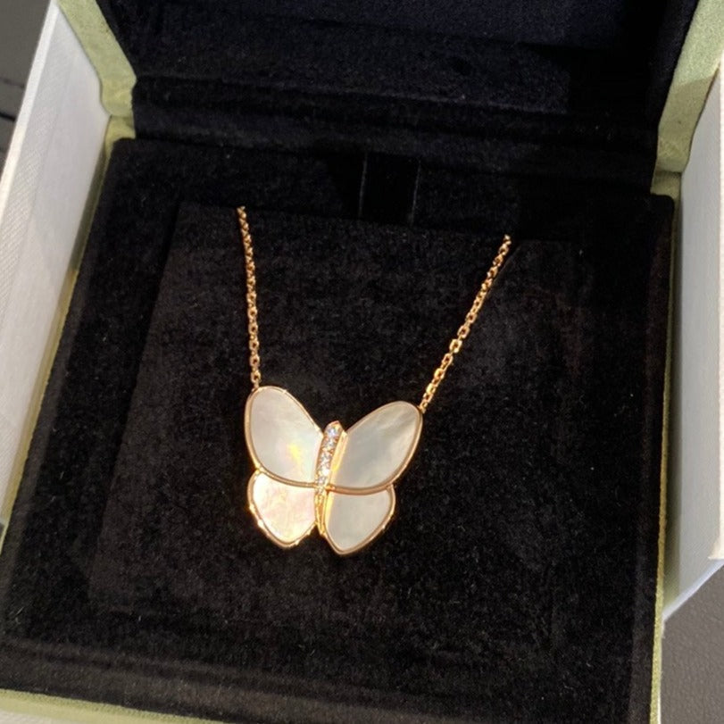 ¡®Loco¡¯BUTTERFLY GOLD MOP DIAMOND NECKLACE