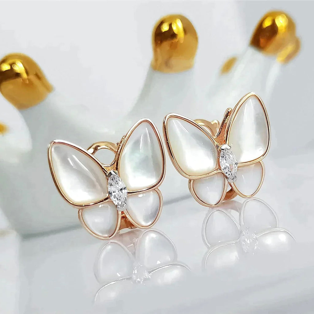 ¡®Loco¡¯BUTTERFLY MOP DIAMOND EARRINGS