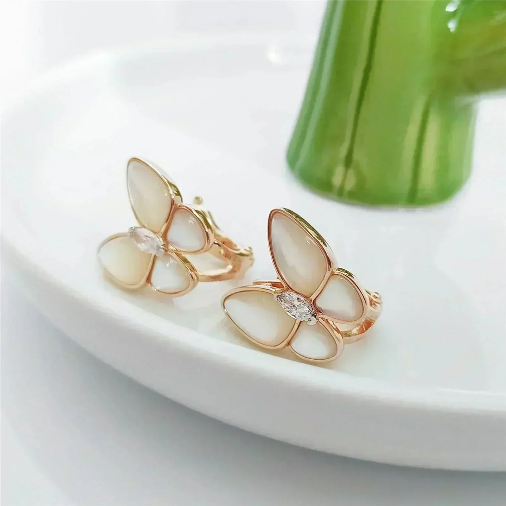 ¡®Loco¡¯BUTTERFLY MOP DIAMOND EARRINGS