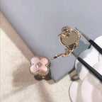 ¡®Loco¡¯CLOVER MEDIUM 1 MOTIFS  PINK MOP DIAMOND EARRINGS