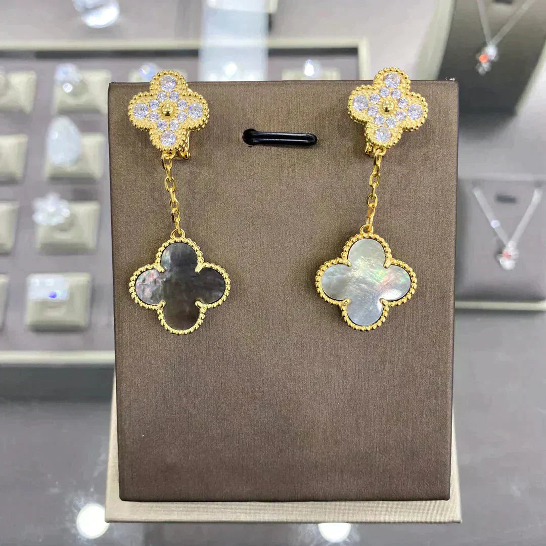 ¡®Loco¡¯CLOVER  2 MOTIFS  DIAMOND  EARRINGS (MULTIPLE CHOICESç´