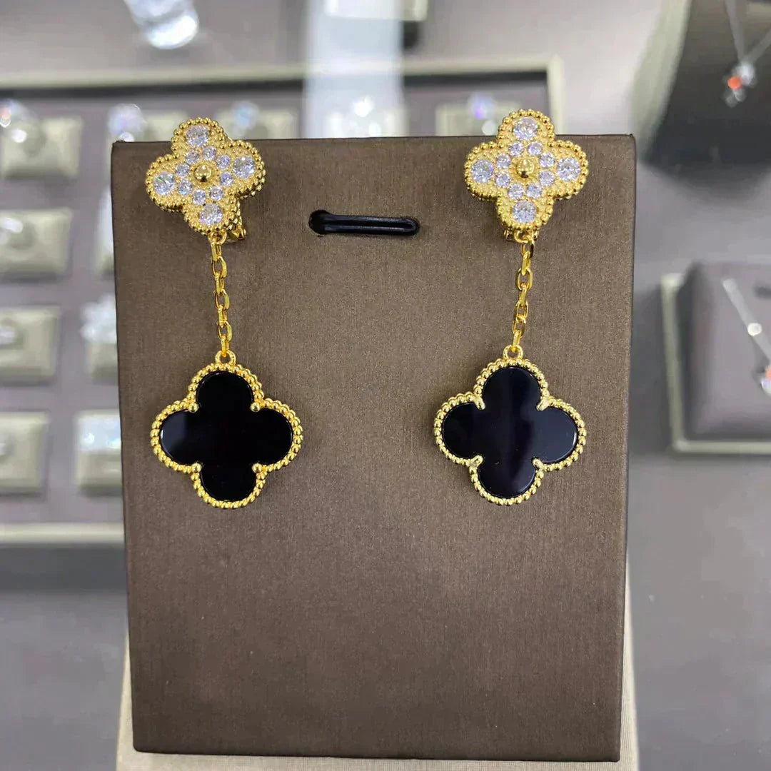 ¡®Loco¡¯CLOVER  2 MOTIFS  DIAMOND  EARRINGS (MULTIPLE CHOICESç´