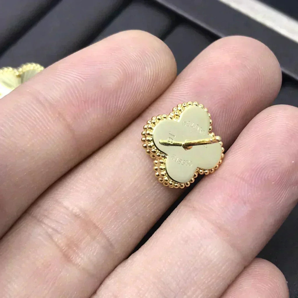 ¡®Loco¡¯CLOVER MINI 9.5MM LASER EARRINGS