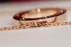 ¡®Loco¡¯LOVE NECKLACE 16MM 6 DIAMONDS PINK GOLD