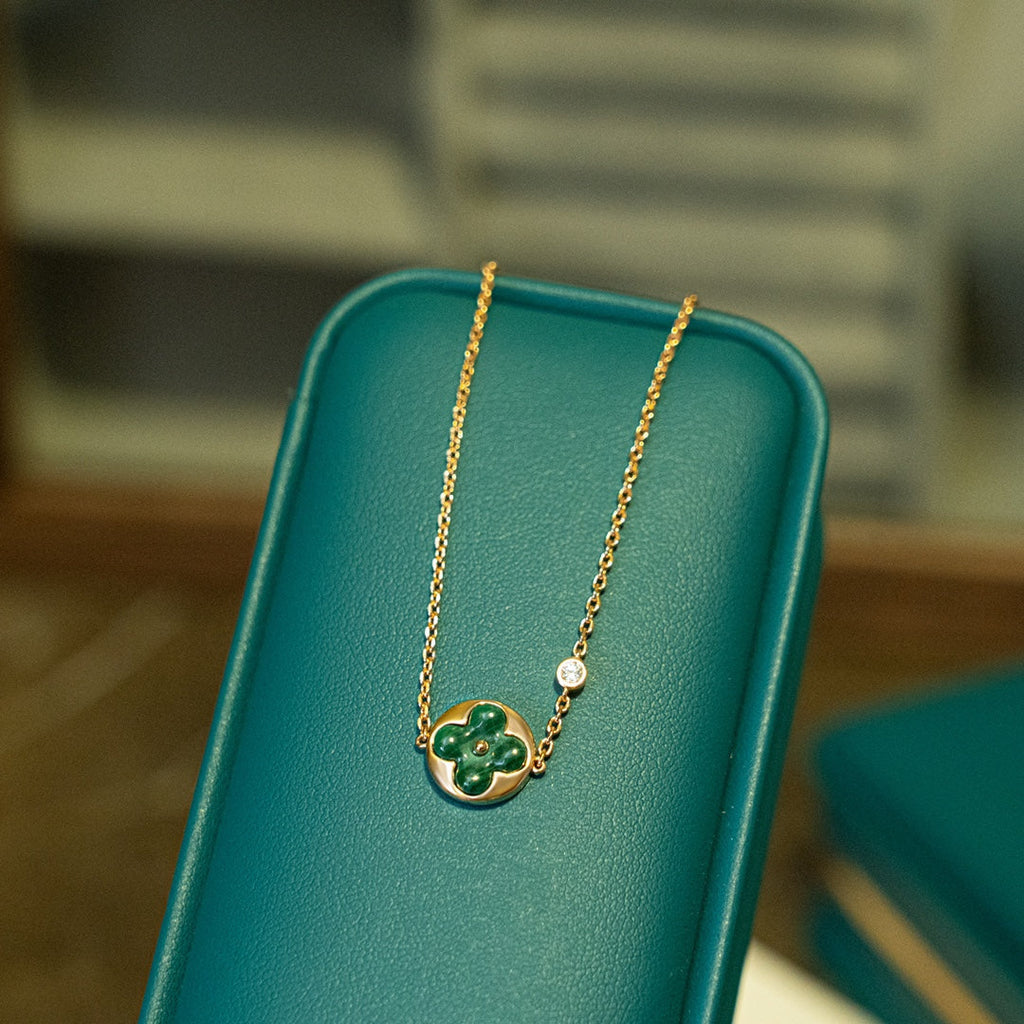 ¡®Loco¡¯SUN MALACHITE 1 DIAMOND PINK GOLD BRACELET