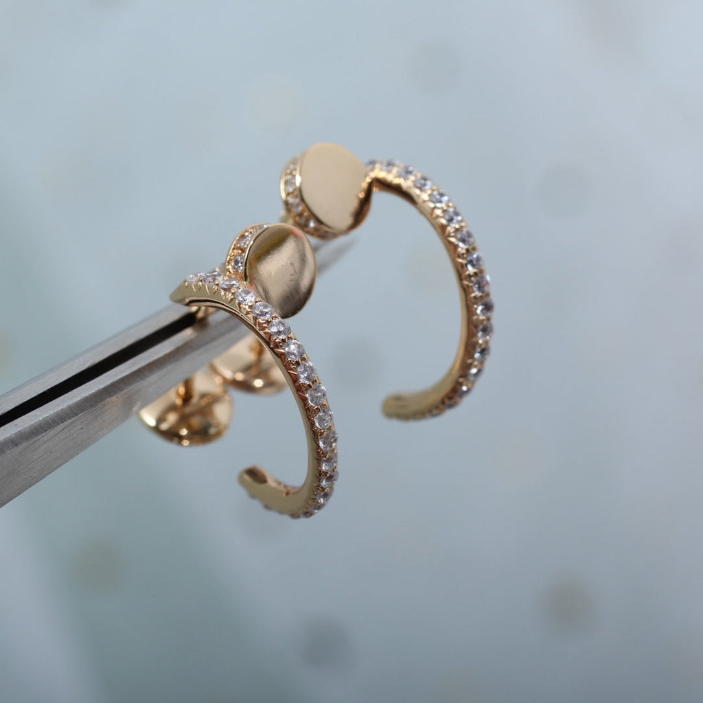 ¡®Loco¡¯JUSTE EARRINGS 12.75MM PINK GOLD DIAMOND