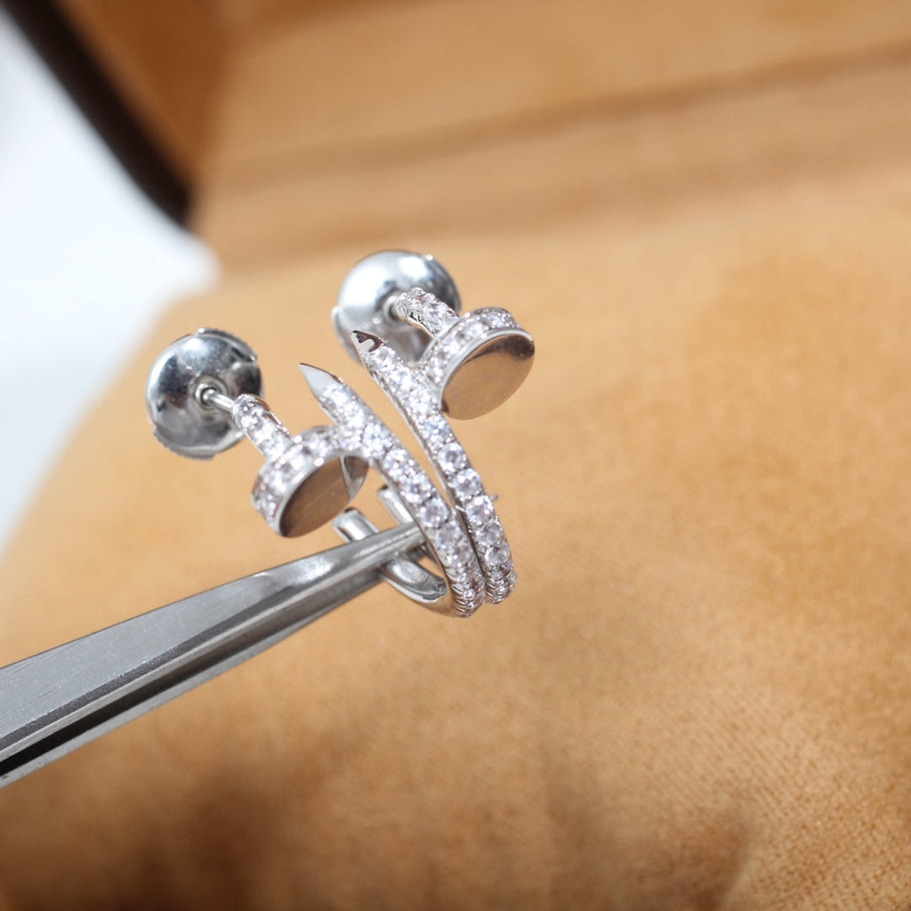 ¡®Loco¡¯JUSTE EARRINGS 12.75MM SILVER DIAMOND