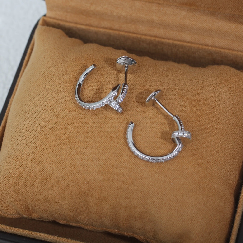 ¡®Loco¡¯JUSTE EARRINGS 12.75MM SILVER DIAMOND