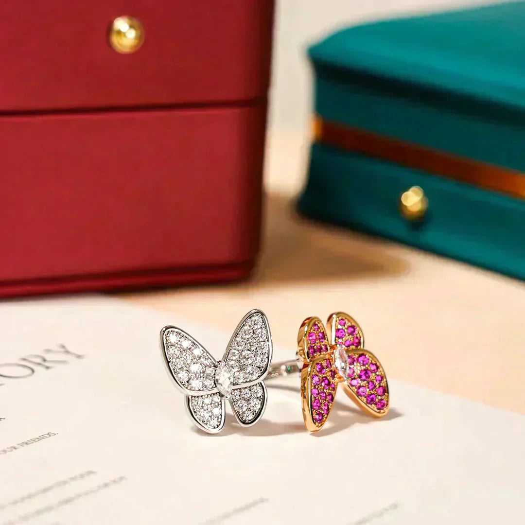¡®Loco¡¯TWIN BUTTERFLY DIAMOND RING