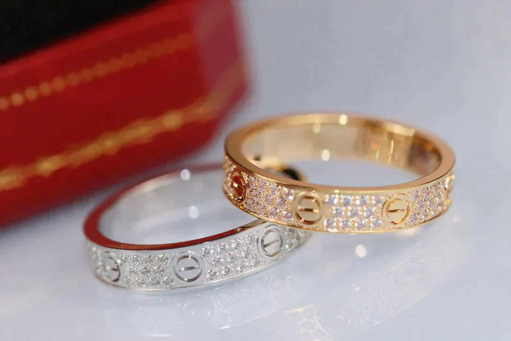 ¡®Loco¡¯LOVE RING 3.6MM DIAMOND PAVED
