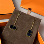 ¡®Loco¡¯CHAINE VERSO BLACK CERAMIC EARRINGS