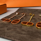 ¡®Loco¡¯CHAINE VERSO BLACK CERAMIC EARRINGS