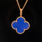 ¡®Loco¡¯CLOVER 25MM NECKLACE TURQUOISE ROSE GOLD