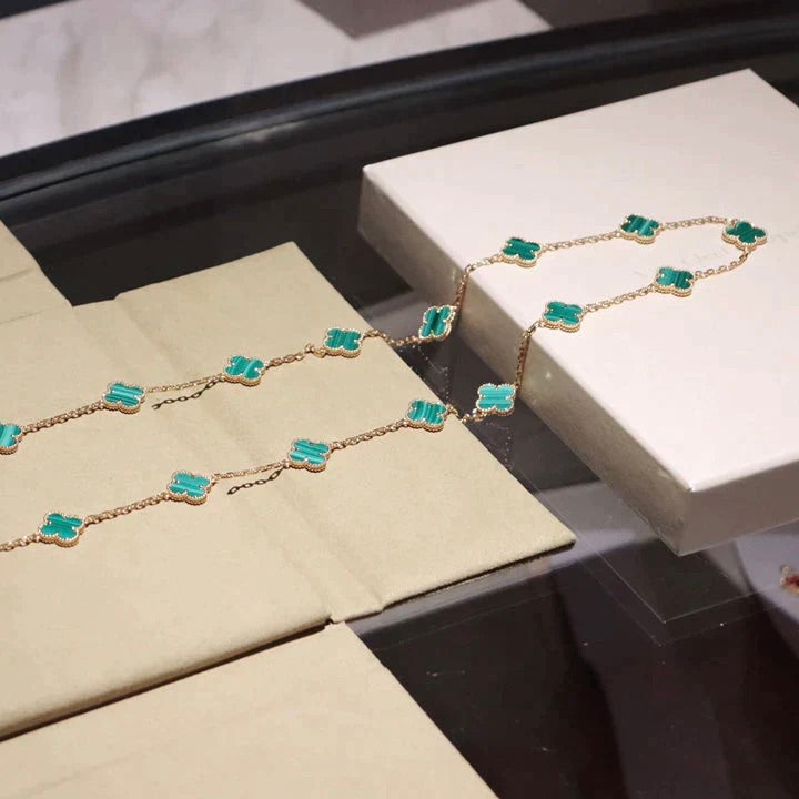 ¡®Loco¡¯CLOVER 20 MOTIFS MALACHITE GOLD