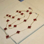 ¡®Loco¡¯CLOVER 20 MOTIFS CARNELIAN NECKLACE