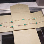 ¡®Loco¡¯CLOVER 20 MOTIFS MALACHITE DIAMOND NECKLACE