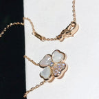 ¡®Loco¡¯CLOVER MOP DIAMOND ROSE GOLD NECKLACE