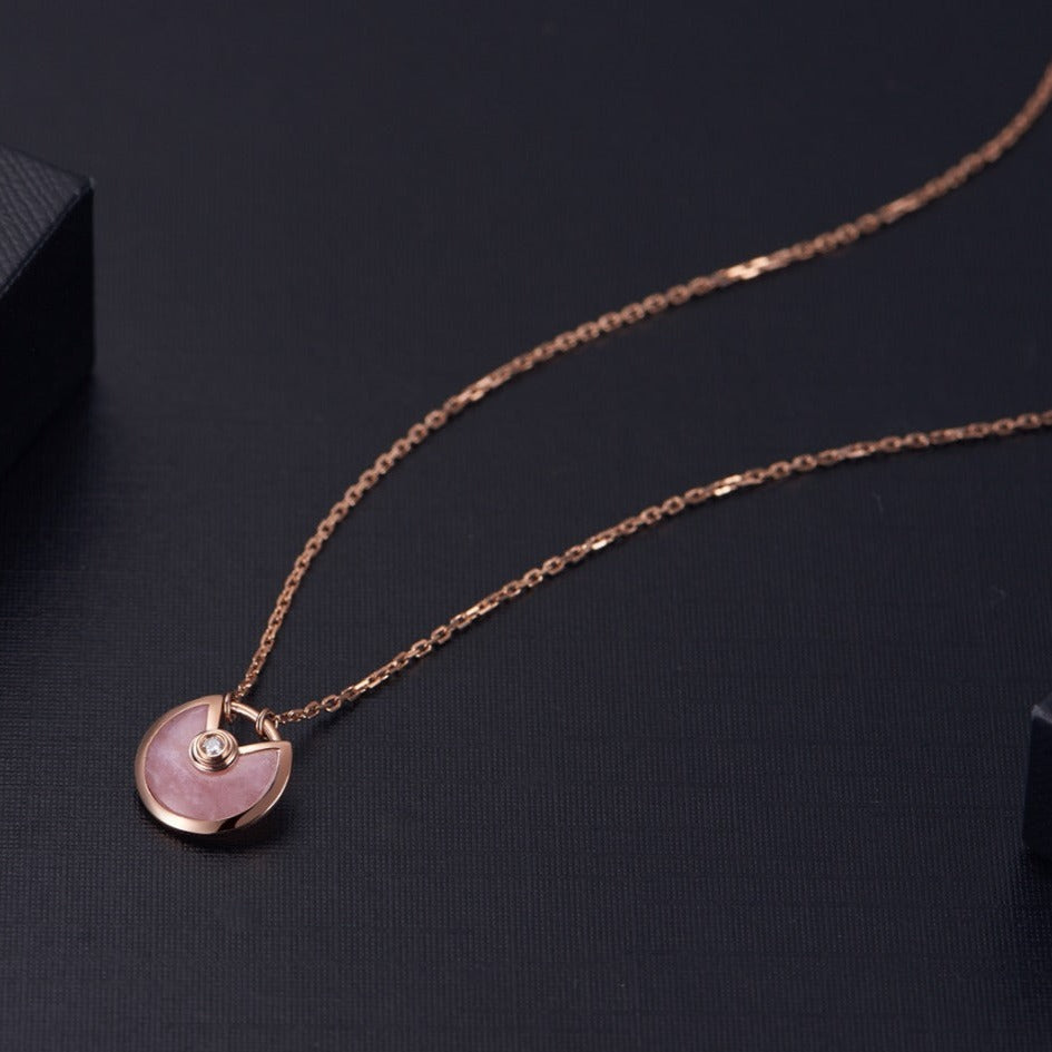 ¡®Loco¡¯AMULETTE ROSE GOLD PINK MOP NECKLACE