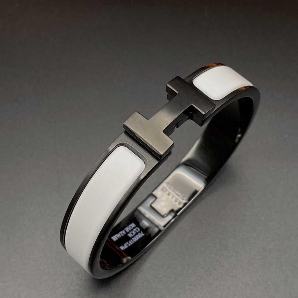 ¡®Loco¡¯H BRACELET 12MM BLACK WHITE CERAMIC