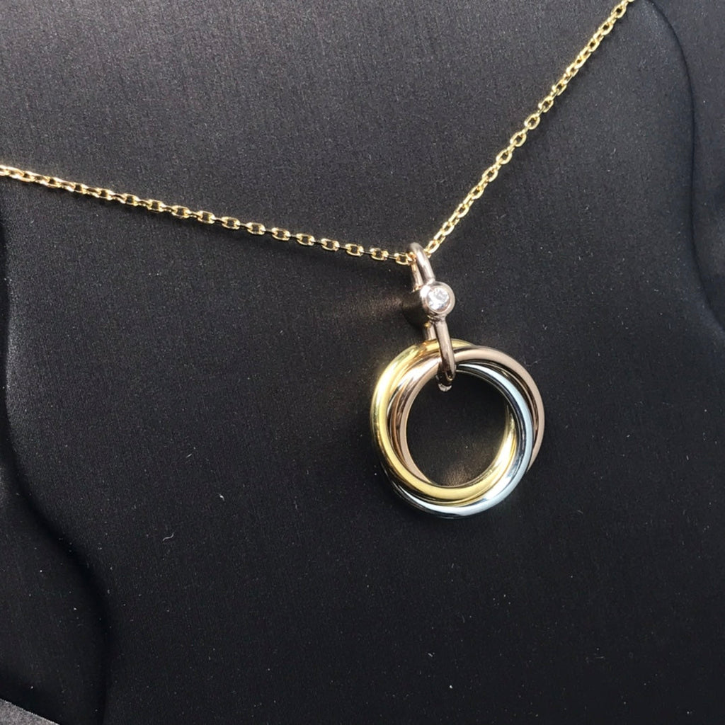 ¡®Loco¡¯TRINITY SILVER GOLD PINK GOLD NECKLACE