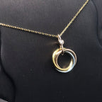 ¡®Loco¡¯TRINITY SILVER GOLD PINK GOLD NECKLACE