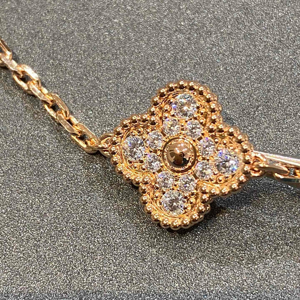 [Loco] New  CLOVER 5 MOTIF FULL DIAMOND BRACELET COLLECTION