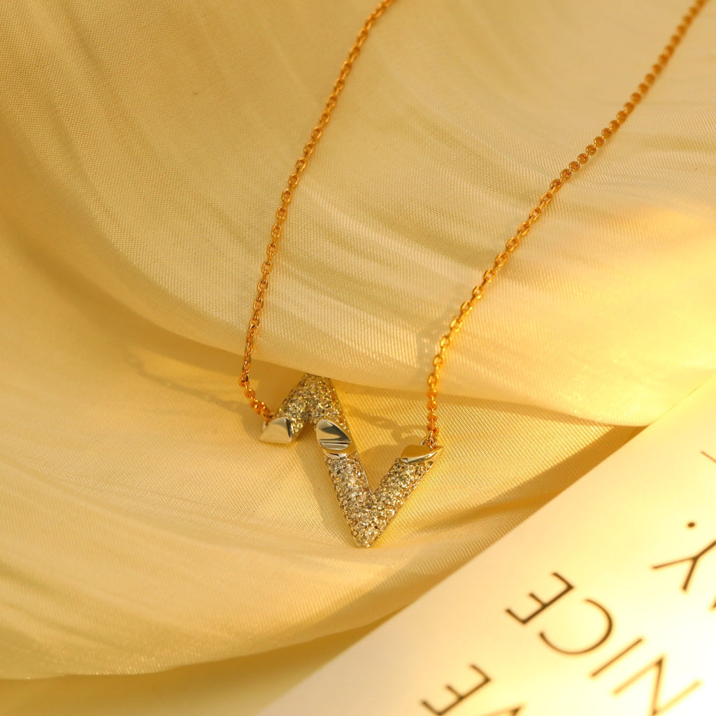 ¡®Loco¡¯VOLT SILVER DIAMOND PEDANT NECKLACE