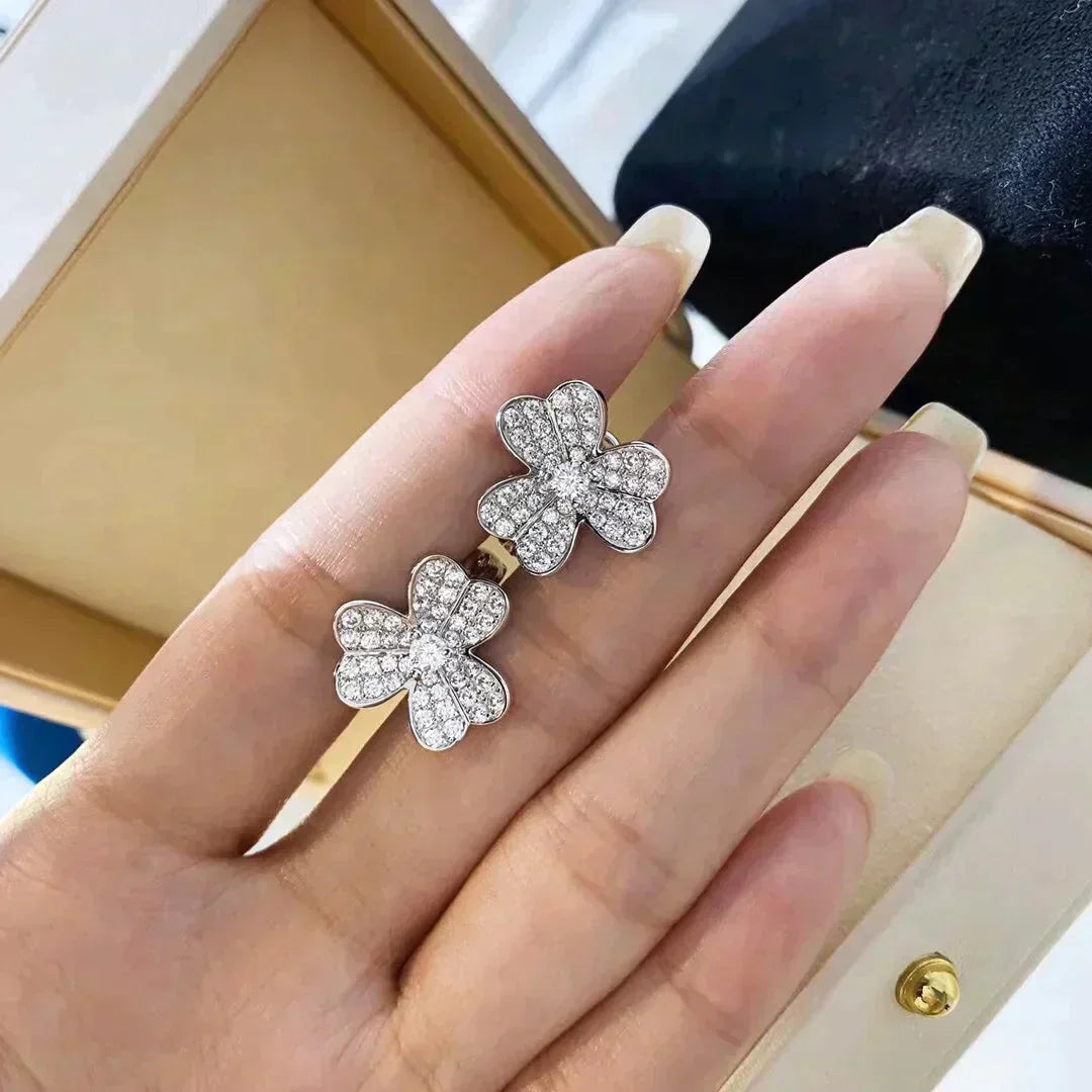 ¡®Loco¡¯CLOVER COMOS DIAMOND EARRINGS SILVER