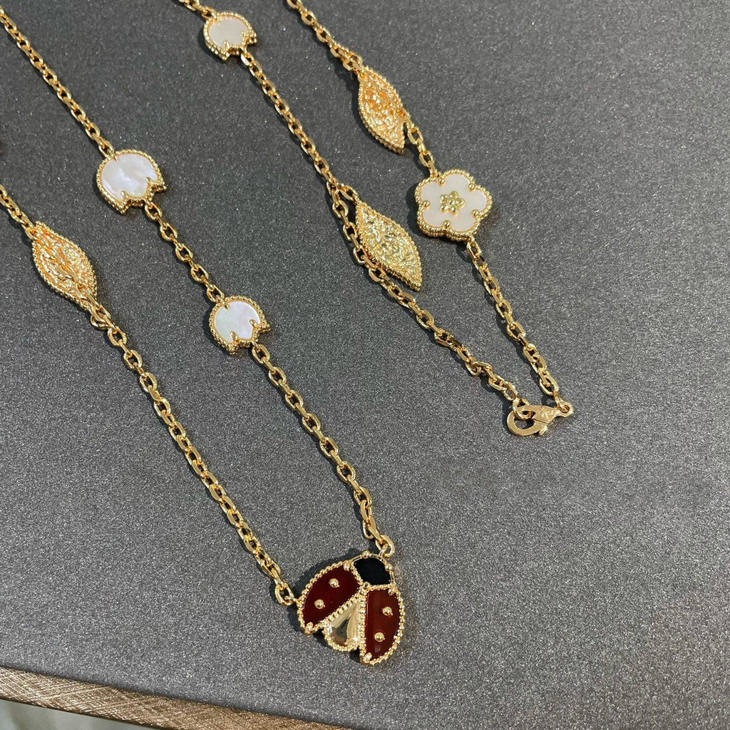 ¡®Loco¡¯LUCKY SPRING 15 MOTIFS GOLD NECKLACE