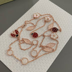¡®Loco¡¯LUCKY SPRING 15 MOTIFS ROSE GOLD NECKLACE