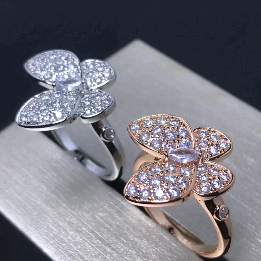 ¡®Loco¡¯BUTTERFLY PINK GOLD DIAMOND RING