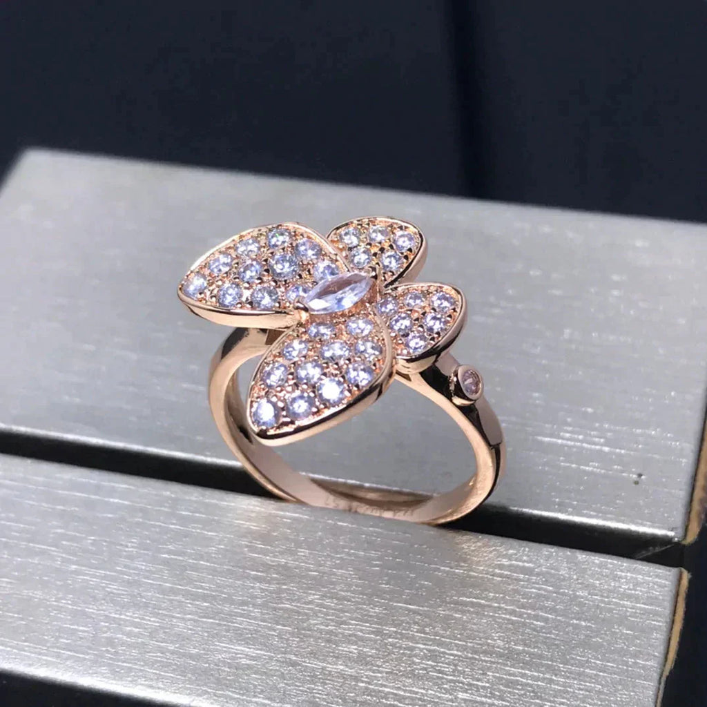 ¡®Loco¡¯BUTTERFLY PINK GOLD DIAMOND RING